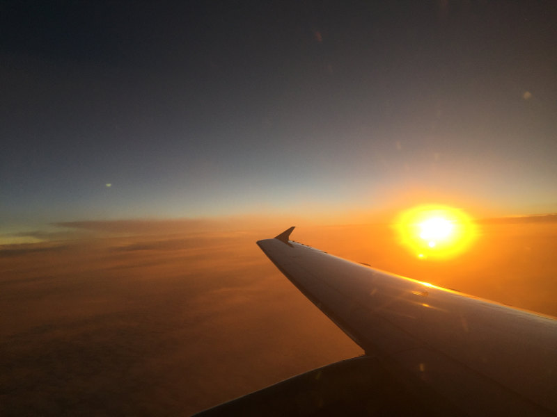 goodblog: Die schönsten Sonnenuntergänge im Flugzeug