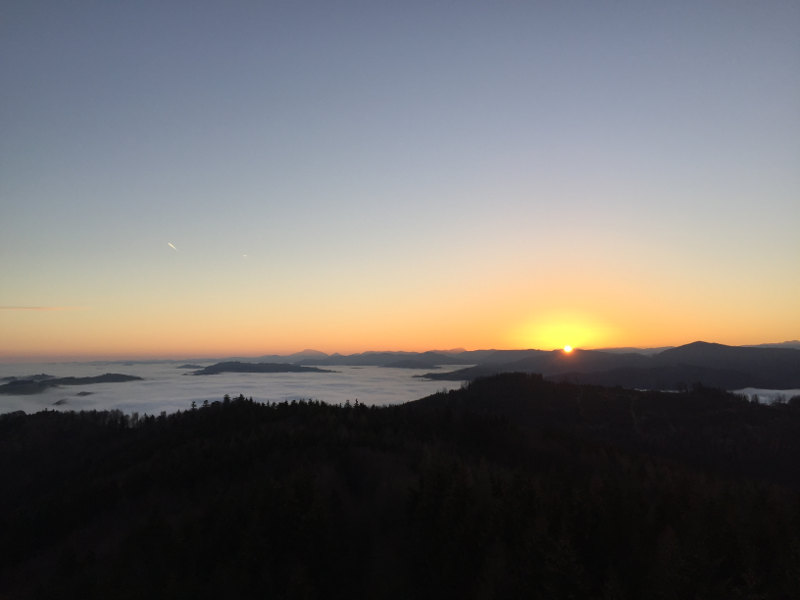 goodblog: Die schönsten Sonnenaufgänge - am Damberg über dem Nebel
